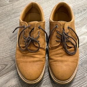 Goodfellow & Co Men's Chukka Boots in Tan Canvas with Brown Laces